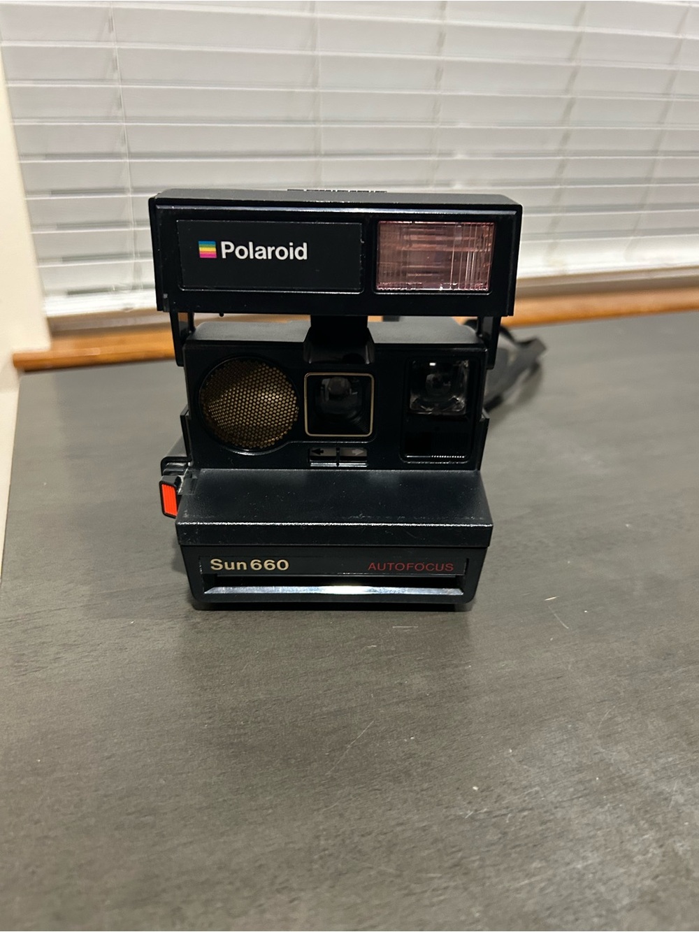 Polaroid Sun 660 Autofocus Instant Camera - Black with Rainbow Logo
